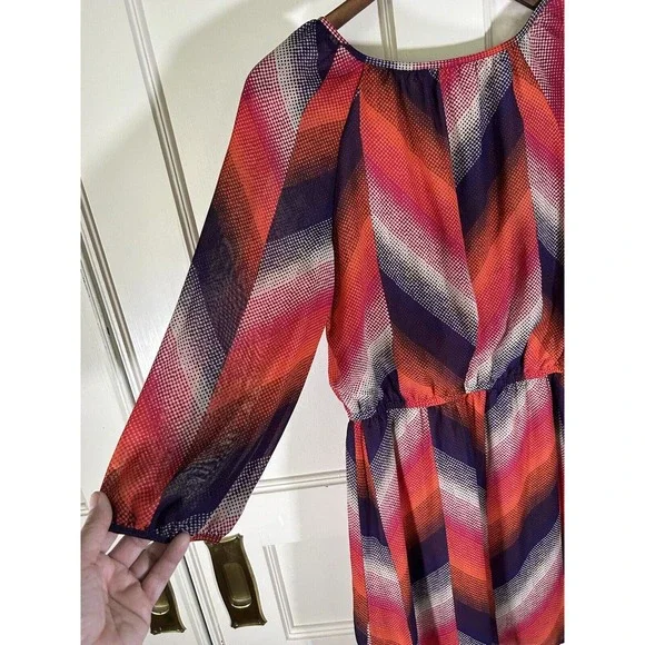 Banana Republic Women’s Abstract Design Bright Colors Mini Dress Size 4 - Picture 2 of 10